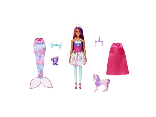 Barbie Dress Up Doll Mermaid with Fantasy Pets