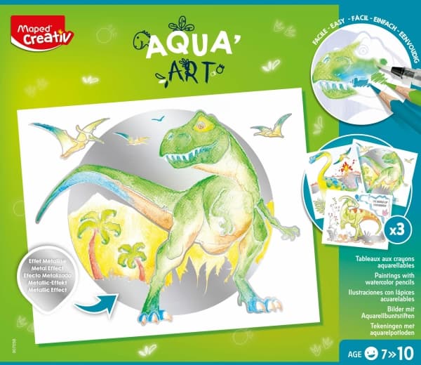 Maped Aqua Art, 3 sider, Gutt/Jente, Blyant(er) inkludert, Fargebilder, sett