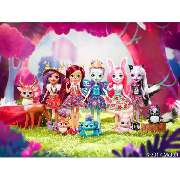 Enchantimals Mobil Bil Bunny 10.2´´ 10 Stykke Sæt Med Dukke Bunny Figur Og Tilbehør Flerfarvet 4 Years