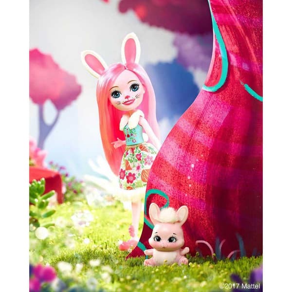 Enchantimals Mobil Bil Bunny 10.2´´ 10 Stykke Sæt Med Dukke Bunny Figur Og Tilbehør Flerfarvet 4 Years