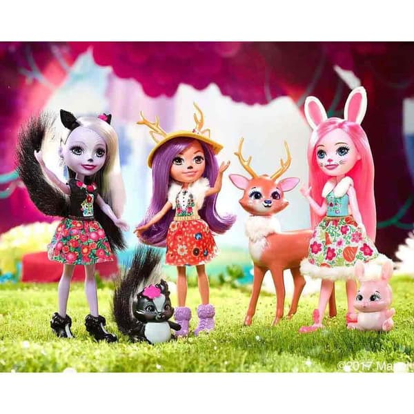 Enchantimals Mobil Bil Bunny 10.2´´ 10 Stykke Sæt Med Dukke Bunny Figur Og Tilbehør Flerfarvet 4 Years
