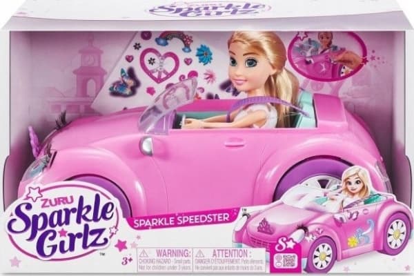 Zuru Sparkle Girlz Set med docka 10,5 tum Rosa Cabriolet