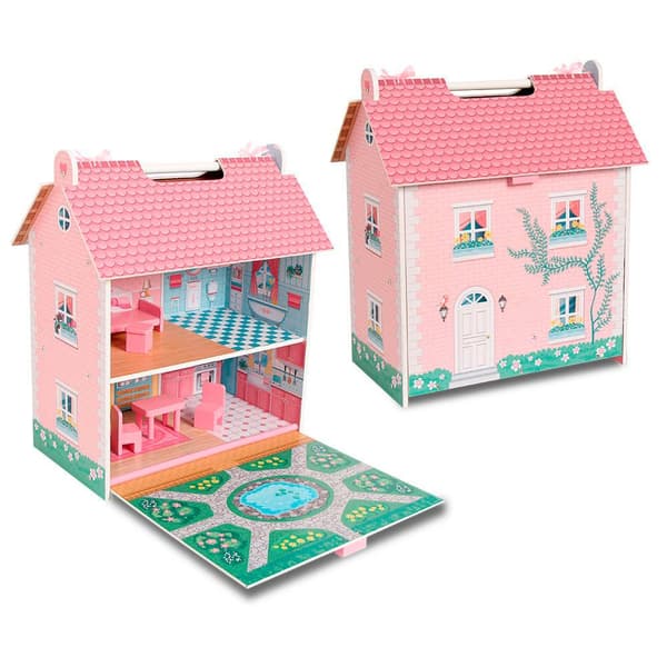Deqube Portabla Docka Trähus Pocket Flerfärgad 3-6 Years