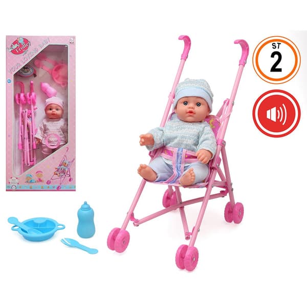 Atosa Elektrisk 61x27 Cm 2 Assorteret Spædbarn Dukke Rosa