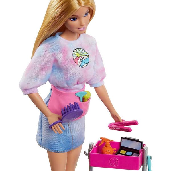 Barbie Docka Malbu Stylst Ndv Rosa