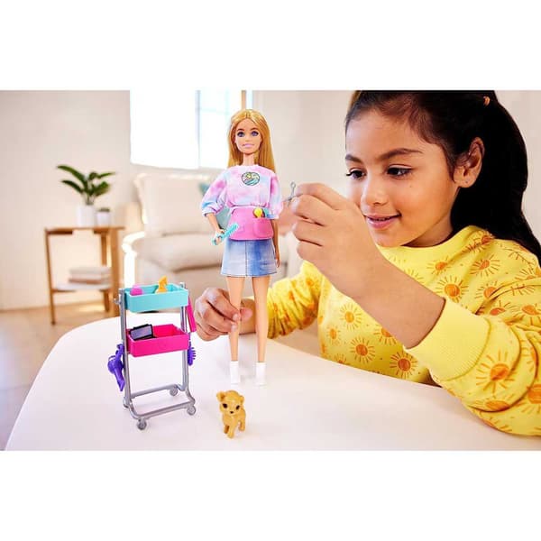 Barbie Docka Malbu Stylst Ndv Rosa
