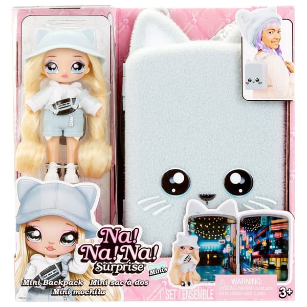 Na Na Na Surprise Khloe Kitty Doll-reppu Mini Harmaa