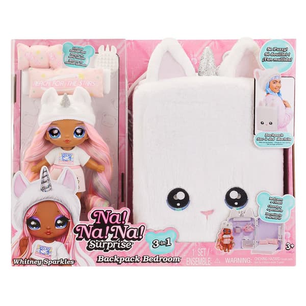 Na Na Na Surprise Whitney Sparkles Ryggsäcksdocka 3 In 1 Rosa