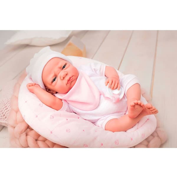 MuÑecas Antonio Juan Baby Med Pude Vægt Natural 40 Cm Hvid
