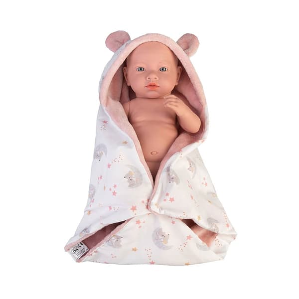 Famosa Med Filtdocka Real Baby 40 Cm Rosa