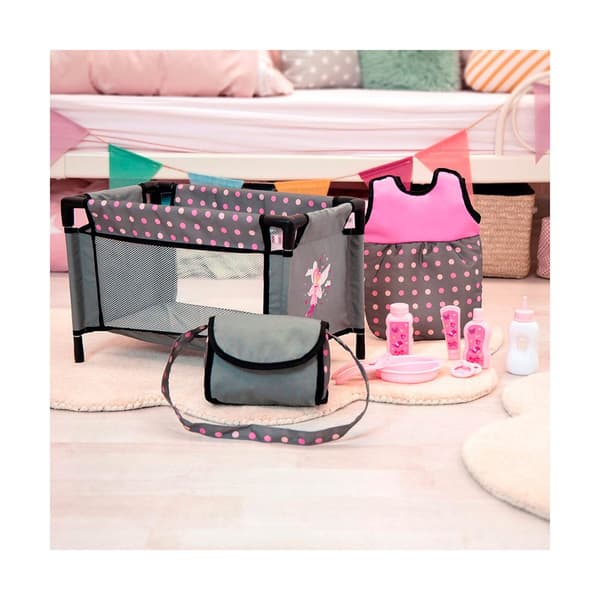 Reig Musicales Babypleje Set 11 Stykker Pink/grå Dukke Rosa