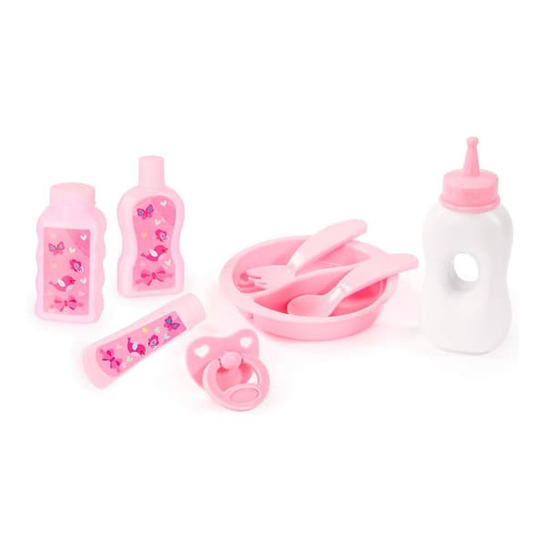 Reig Musicales Babypleje Set 11 Stykker Pink/grå Dukke Rosa