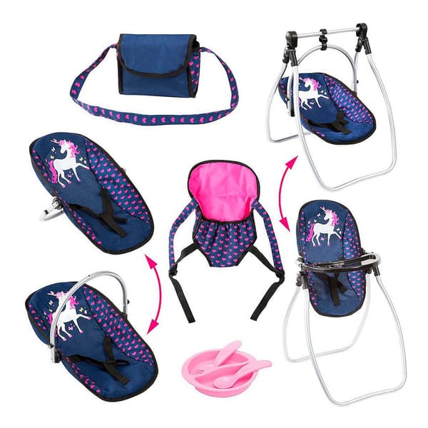 Reig Musicales Care Baby Set Set 9 I 1 Marin Blå Docka Rosa