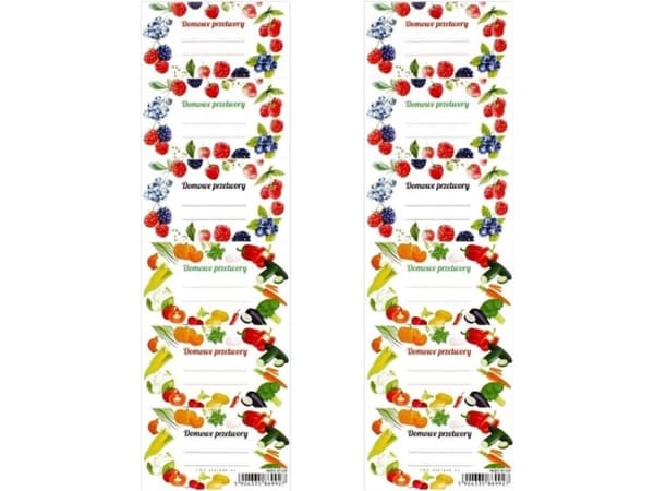 Klistermärken för konserverad frukt/grönsaker (25st)