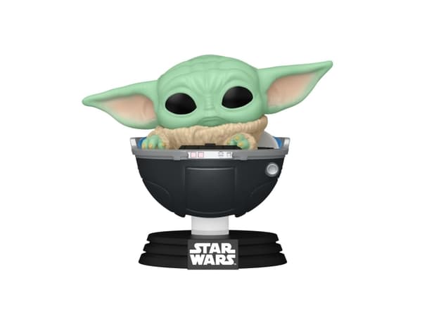 FUNKO POP! Grogu in Hovering Pram, Samlarfigur, Filmer och TV-serier, 150 g