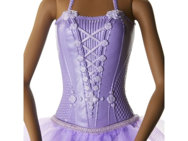 Barbie Barbie-docka GJL61 - ballerinadocka (afroamerikansk) i ballerinadräkt med tutu och spets, leksaker från 3 år