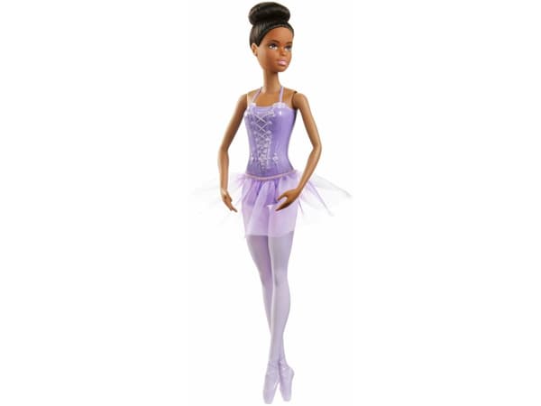 Barbie Barbie-docka GJL61 - ballerinadocka (afroamerikansk) i ballerinadräkt med tutu och spets, leksaker från 3 år