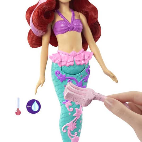 Disney Princess Ariel Förändringar Docka Color Rosa