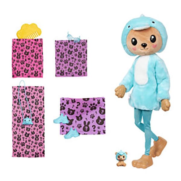 Barbie Serie Dolphin Bear Costume Doll Cutie Reveal Rosa