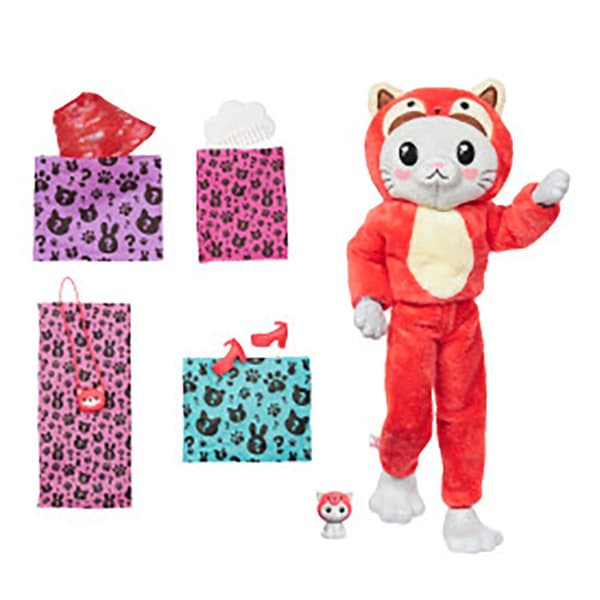 Barbie Serie Panda Kitten Dräktdocka Cutie Reveal Rosa