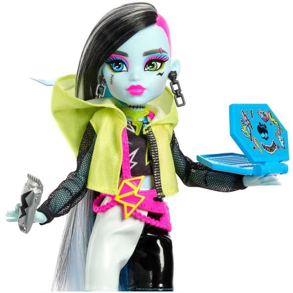 Monster High Med Neon Frights Closet Doll Skulltimate Secrets Frankie Stein Flerfarvet