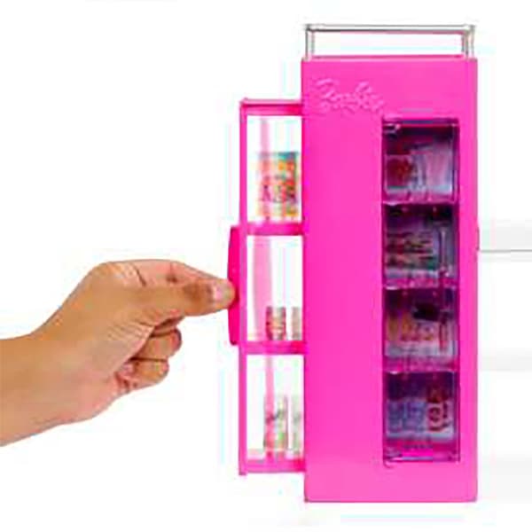 Barbie Ja Ultimate Kitchen Pantry-leikkisetti. Jossa On Yli 25 Kappaletta Nukke Pinkki