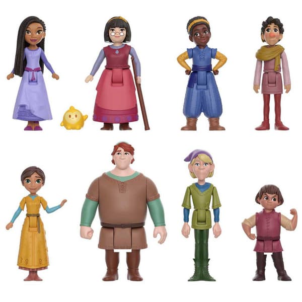 Disney Of Wish-leikkisetti. Jossa On Kahdeksan Nukkea The Teens Pinkki