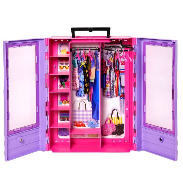 Barbie Bærbar Skabsdukke Fashionista Rosa