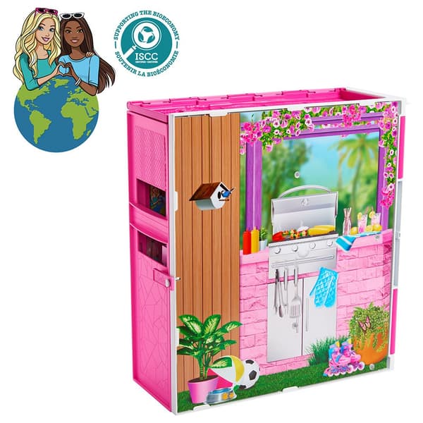 Barbie Vuosipäivä Kanssa 65th 4 Huone Huoneisto Huonekalut Nukke Pinkki