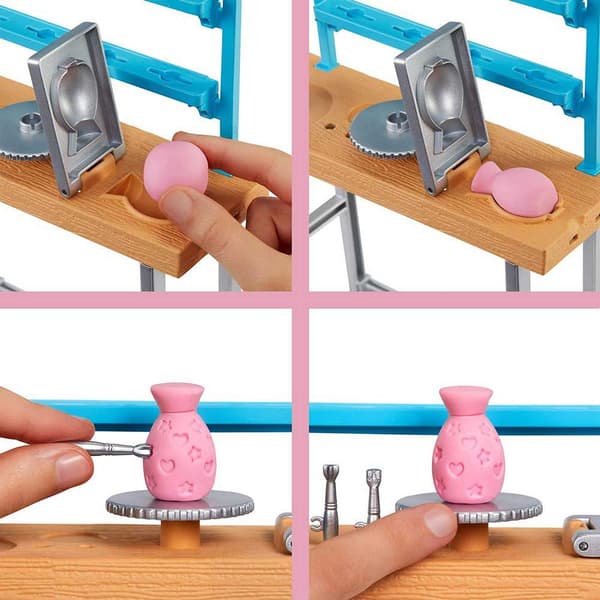 Barbie Slappna Av Och Skapa Konststudio Lekset Och Docka Flerfärgad 3 Years