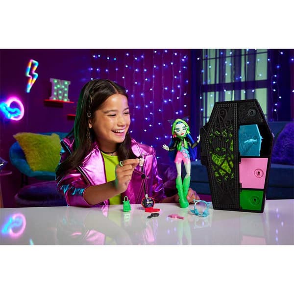 Monster High Dukke Skulltimate Secrets Neon Frights Ghoulia
