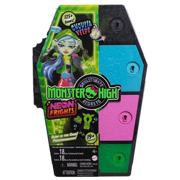 Monster High Dukke Skulltimate Secrets Neon Frights Ghoulia