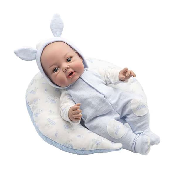 Rauber Baby Carla Med En Pyjamas Röst Och Luna Kudde Docka 33 Cm Blå