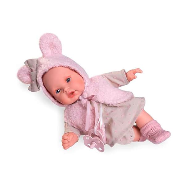 Antonio Juan Baby Tears Med Orejitas Väst Kika 27 Centimeter Docka Rosa