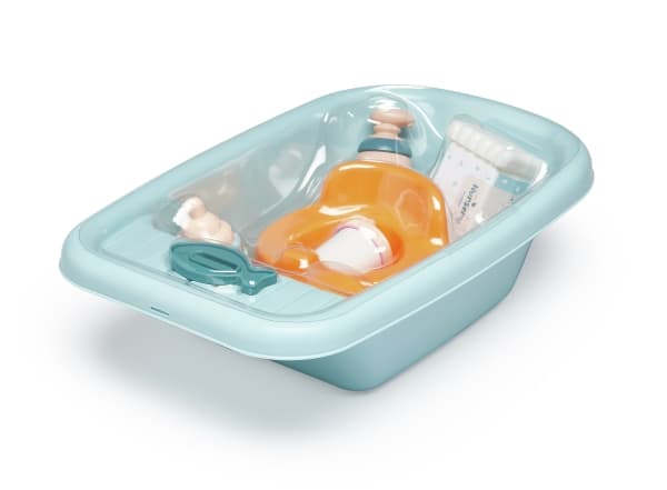 Badkar för dockor m/tillbehör 32cm