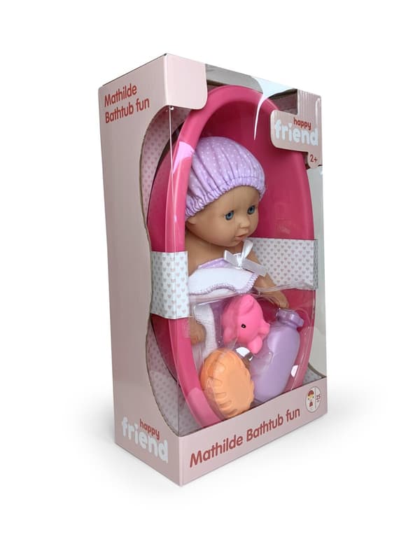 Mathilde dukke 25 cm med badekar fra Happy Friend