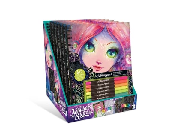 Nebulous Star Black Pages Coloring Book Coralia