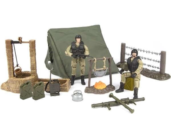 World Peacekeepers 1:18 Militær Stor Camp inkl. 2 actionfigurer