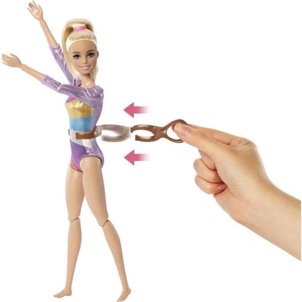 Barbie-Gymnastik-Box med docka och mer än 10 tillbehör HRG52