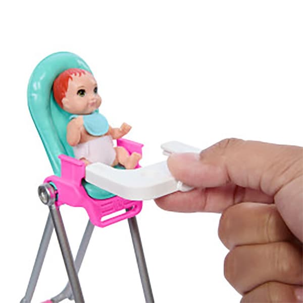 Barbie Barnvakt Med Barnstol Och Tillbehör Docka Skipper