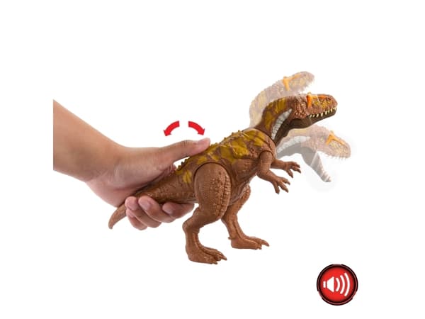 Jurassic World WILD ROAR Megalosaurus, Actionfigur att samla, Filmer och TV-serier, Batterier krävs
