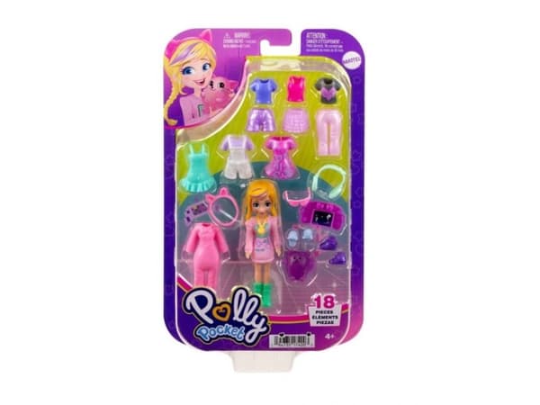 Polly Pocket Doll + klessortiment HRD60