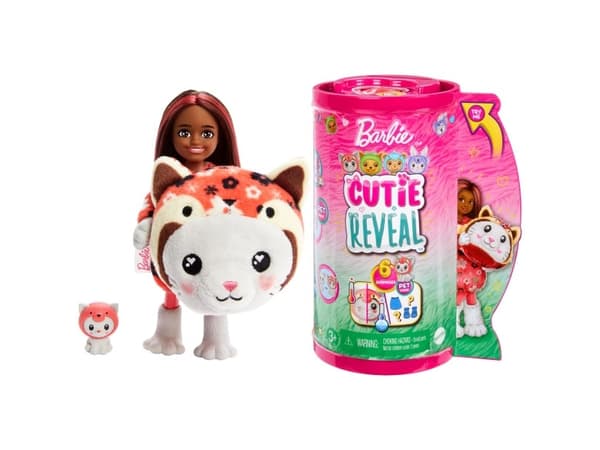 Mattel Barbie Cutie Reveal Chelsea Costume Cuties Series - Kitty Red Panda, doll