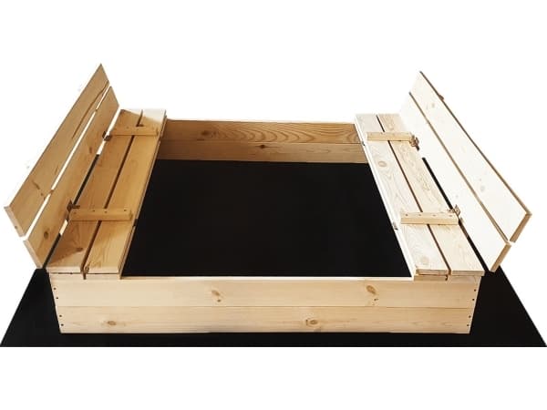 Obestämd SAND BOX120X120CM MED BÄNK