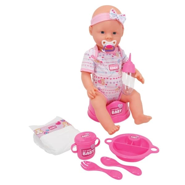 New Born Äta Väta Docka Baby Doll, Tjej