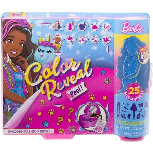 Barbie Farge Avsløre Peel Unicorn mote Avslør dukke