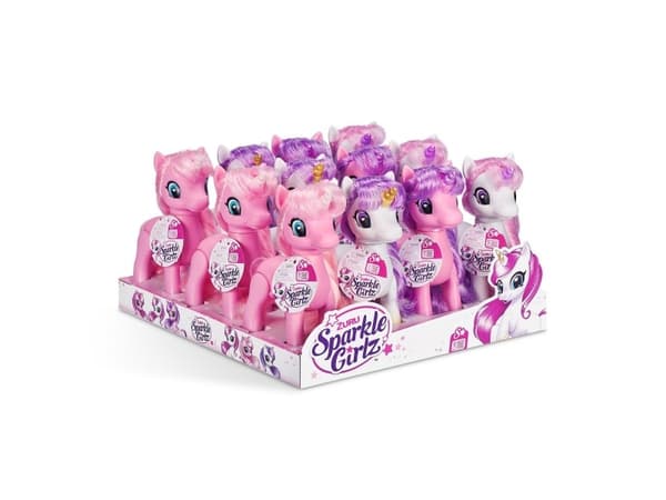 Zuru Sparkle Girlz Figurines Unicorns su Ponnier boks 12 vnt