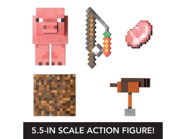 Minecraft DIAMOND LEVEL Pig, 6 yr(s), Multicolour, Plastic