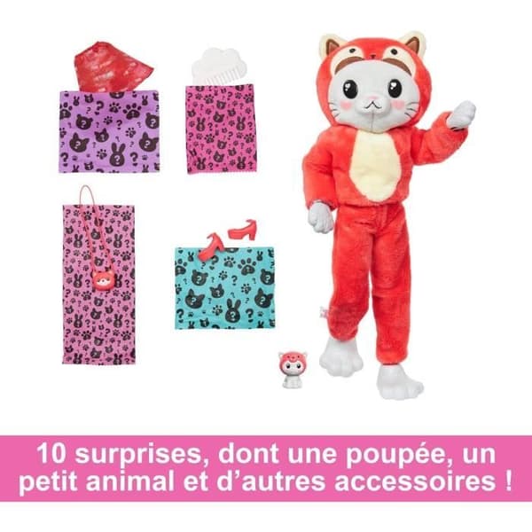 Barbie-Cutie Reveal-Dräkt-tema docka, Panda Kitten HRK23