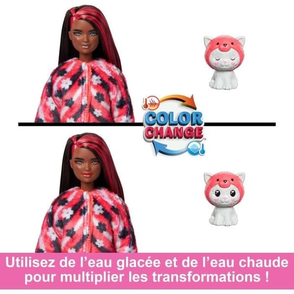 Barbie-Cutie Reveal-Dräkt-tema docka, Panda Kitten HRK23